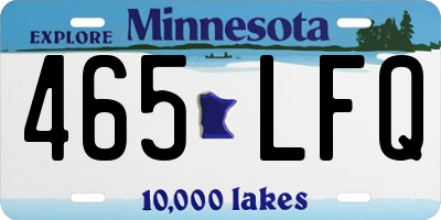 MN license plate 465LFQ