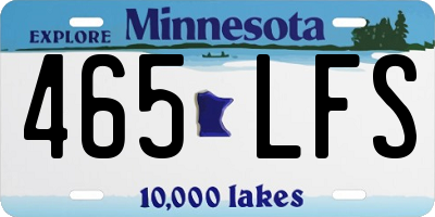 MN license plate 465LFS