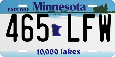 MN license plate 465LFW