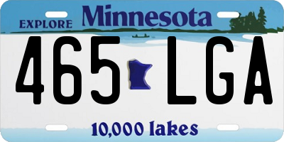 MN license plate 465LGA