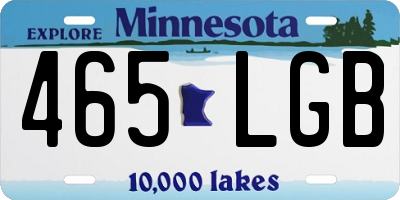MN license plate 465LGB