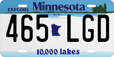 MN license plate 465LGD