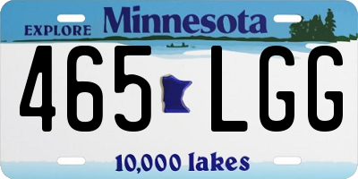 MN license plate 465LGG