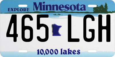 MN license plate 465LGH