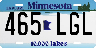 MN license plate 465LGL