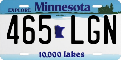 MN license plate 465LGN