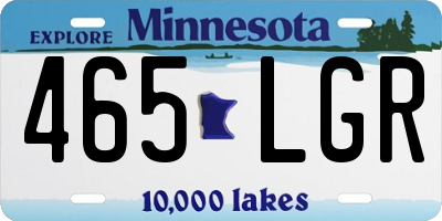 MN license plate 465LGR