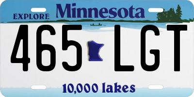 MN license plate 465LGT