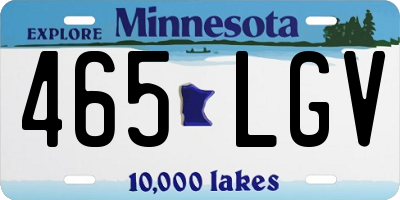 MN license plate 465LGV