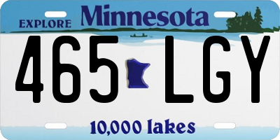 MN license plate 465LGY