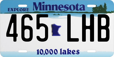 MN license plate 465LHB