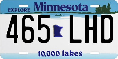 MN license plate 465LHD
