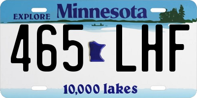 MN license plate 465LHF