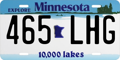 MN license plate 465LHG