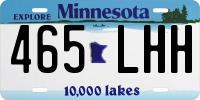 MN license plate 465LHH