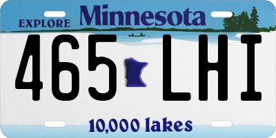 MN license plate 465LHI