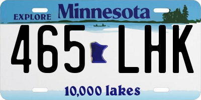 MN license plate 465LHK