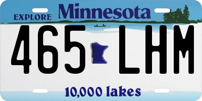 MN license plate 465LHM