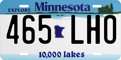 MN license plate 465LHO