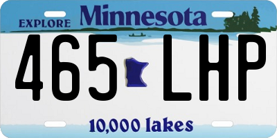 MN license plate 465LHP