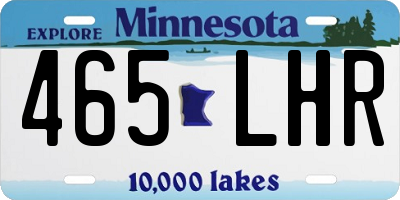 MN license plate 465LHR