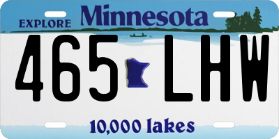 MN license plate 465LHW