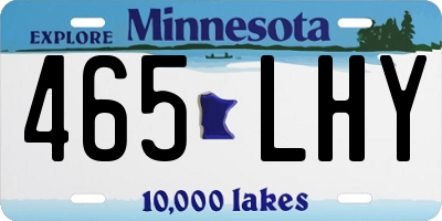 MN license plate 465LHY