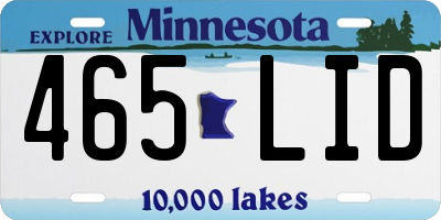 MN license plate 465LID