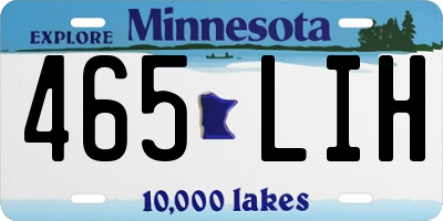 MN license plate 465LIH