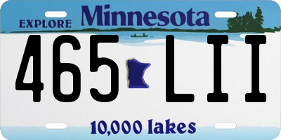 MN license plate 465LII
