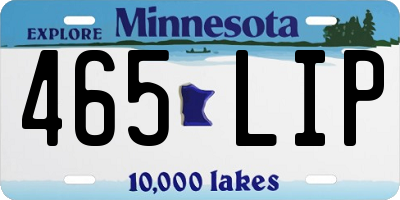 MN license plate 465LIP