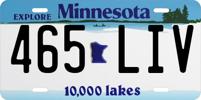 MN license plate 465LIV