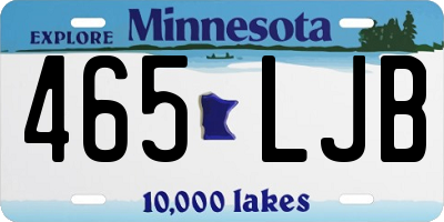 MN license plate 465LJB
