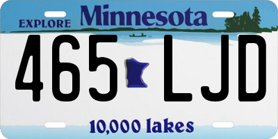 MN license plate 465LJD