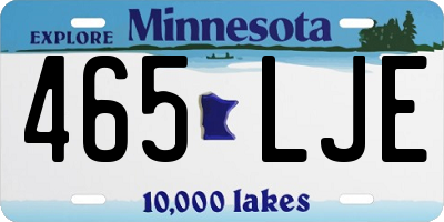 MN license plate 465LJE