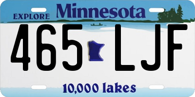 MN license plate 465LJF