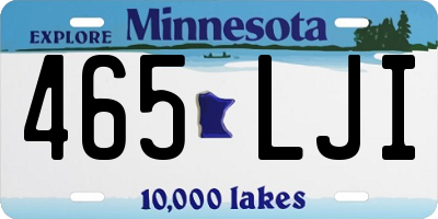MN license plate 465LJI