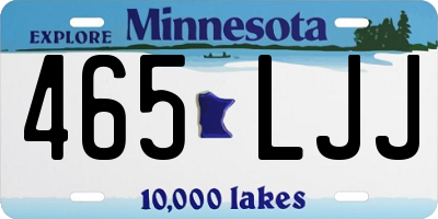 MN license plate 465LJJ