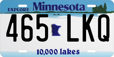 MN license plate 465LKQ