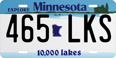 MN license plate 465LKS