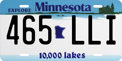 MN license plate 465LLI