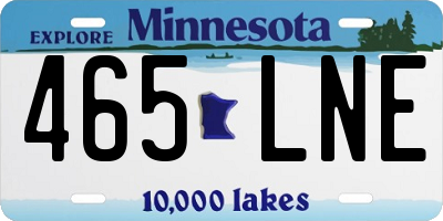 MN license plate 465LNE