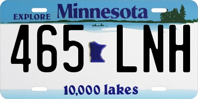 MN license plate 465LNH
