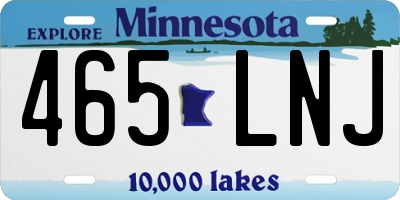 MN license plate 465LNJ