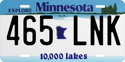 MN license plate 465LNK