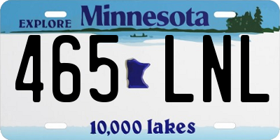 MN license plate 465LNL