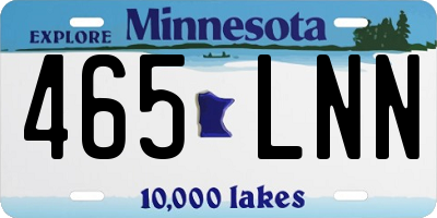 MN license plate 465LNN