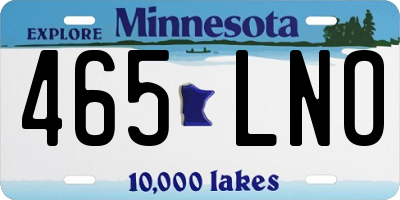 MN license plate 465LNO