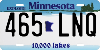 MN license plate 465LNQ