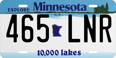MN license plate 465LNR